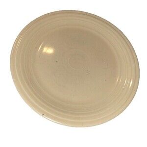 Vintage Fiesta Fiestaware Ivory Cream 9.5" Plate 1950's Homer Laughlin